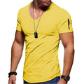 Men's V-neck Fitness Bodybuilding T-shirt