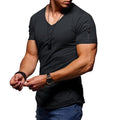 Men's V-neck Fitness Bodybuilding T-shirt