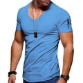 Men's V-neck Fitness Bodybuilding T-shirt