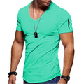 Men's V-neck Fitness Bodybuilding T-shirt