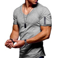 Men's V-neck Fitness Bodybuilding T-shirt