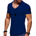 Men's V-neck Fitness Bodybuilding T-shirt