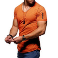 Men's V-neck Fitness Bodybuilding T-shirt