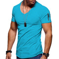 Men's V-neck Fitness Bodybuilding T-shirt