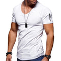 Men's V-neck Fitness Bodybuilding T-shirt