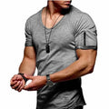 Men's V-neck Fitness Bodybuilding T-shirt