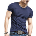 V-Neck Short Sleeve Fashion Fitness Hot T-shirt For Men