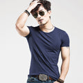 V-Neck Short Sleeve Fashion Fitness Hot T-shirt For Men