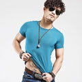 V-Neck Short Sleeve Fashion Fitness Hot T-shirt For Men