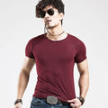 V-Neck Short Sleeve Fashion Fitness Hot T-shirt For Men