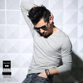 Men’s Cotton long sleeves V-Neck Slim Fit T-Shirts