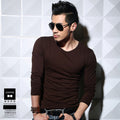 Men’s Cotton long sleeves V-Neck Slim Fit T-Shirts