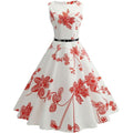 Vintage Style Sashes Sleeveless Dresses