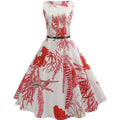 Vintage Style Sashes Sleeveless Dresses