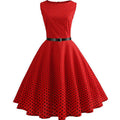 Vintage Style Sashes Sleeveless Dresses