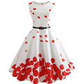 Vintage Style Sashes Sleeveless Dresses