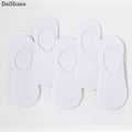 5 Pairs Thin Invisible Cotton Silicone Non-Slip Sock For Men Breathable Pure Colour Socks Fashion Boat Socks
