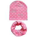 100% Cotton Lovely Cap Beanies High- Quality Kids Hat Scarf Set