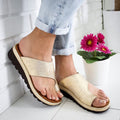 Comfy Leather Platform Flat Sole Orthopedic Sandal