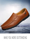 Genuine Leather Breathable Slip-on Loafers