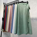 Elegant High Waist Side Tie Wrap Skirts