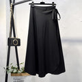 Elegant High Waist Side Tie Wrap Skirts
