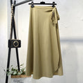 Elegant High Waist Side Tie Wrap Skirts