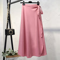 Elegant High Waist Side Tie Wrap Skirts