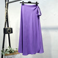 Elegant High Waist Side Tie Wrap Skirts