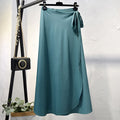 Elegant High Waist Side Tie Wrap Skirts