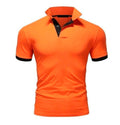 Men's Lapel Casual Short-sleeved Stitching T-shirt