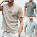Short-Sleeved Linen Men's T-shirt