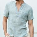 Short-Sleeved Linen Men's T-shirt