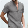 Short-Sleeved Linen Men's T-shirt