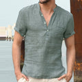 Short-Sleeved Linen Men's T-shirt