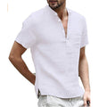 Short-Sleeved Linen Men's T-shirt
