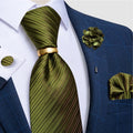 Luxury Men's Ties Silk Jacquard Woven Men Necktie Ring Brooch Cufflinks Hanky Set