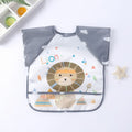 Baby Kids Toddler Long Sleeve Scarf Waterproof Art Smock Feeding Bib Apron Pocket Infant Boys Girls Burp Cloth Banana Bibs