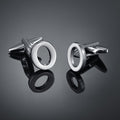 26 Letters A-Z High Quality Silver Colour Men's Cufflinks