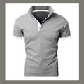 Men's Lapel Casual Short-sleeved Stitching T-shirt
