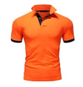 Men's Lapel Casual Short-sleeved Stitching T-shirt