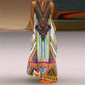 Butterfly Printed Breathable Long Sleeveless Maxi Dress Women