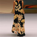 Butterfly Printed Breathable Long Sleeveless Maxi Dress Women