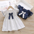 Cute Little Girl Long Sleeve Lace Collar Jacquard Dress