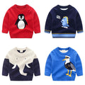 Children's Pullover knitted Cute Cartoon O-neck Jumper