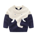 Children's Pullover knitted Cute Cartoon O-neck Jumper