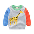 Children's Pullover knitted Cute Cartoon O-neck Jumper