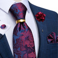 Luxury Men's Ties Silk Jacquard Woven Men Necktie Ring Brooch Cufflinks Hanky Set