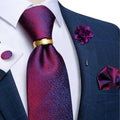 Luxury Men's Ties Silk Jacquard Woven Men Necktie Ring Brooch Cufflinks Hanky Set