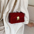 Vintage Velvet Chain Evening Clutch Bag Crossbody Handbags